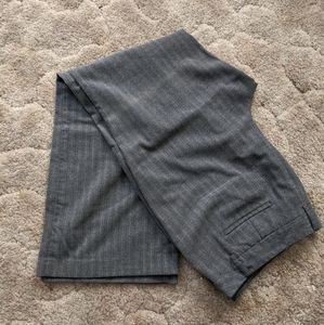 Grey pinstripe slacks